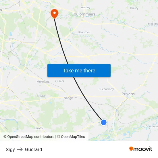 Sigy to Guerard map