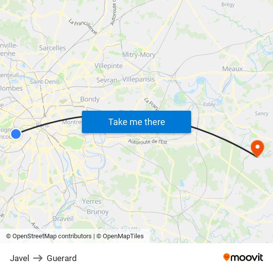 Javel to Guerard map