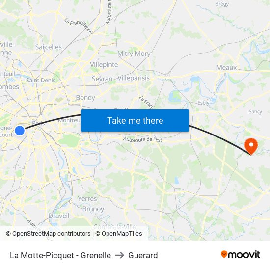 La Motte-Picquet - Grenelle to Guerard map