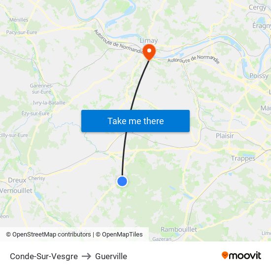 Conde-Sur-Vesgre to Guerville map