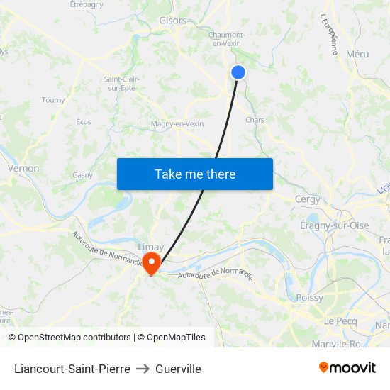 Liancourt-Saint-Pierre to Guerville map