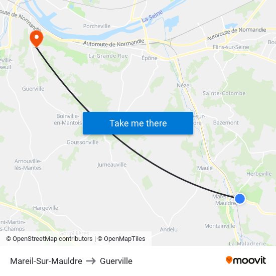 Mareil-Sur-Mauldre to Guerville map
