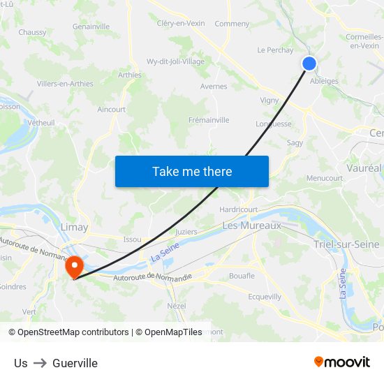 Us to Guerville map