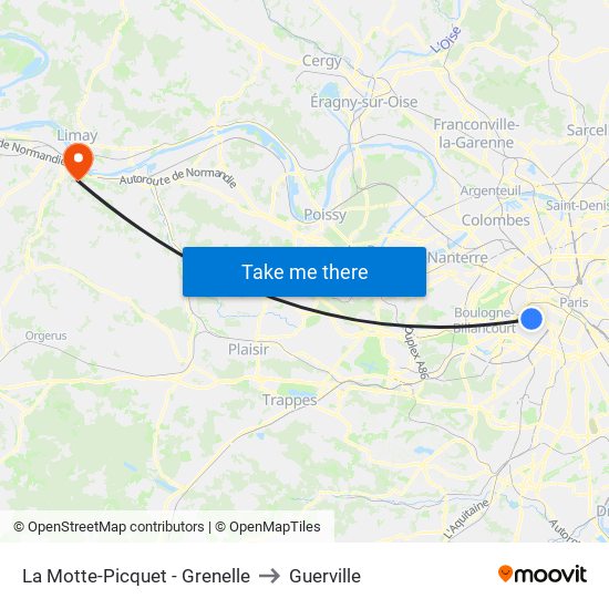 La Motte-Picquet - Grenelle to Guerville map