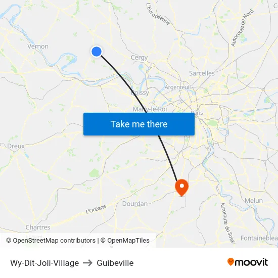Wy-Dit-Joli-Village to Guibeville map