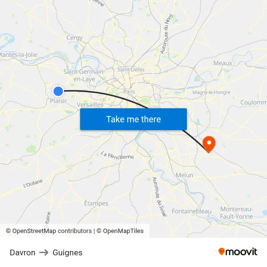Davron to Guignes map