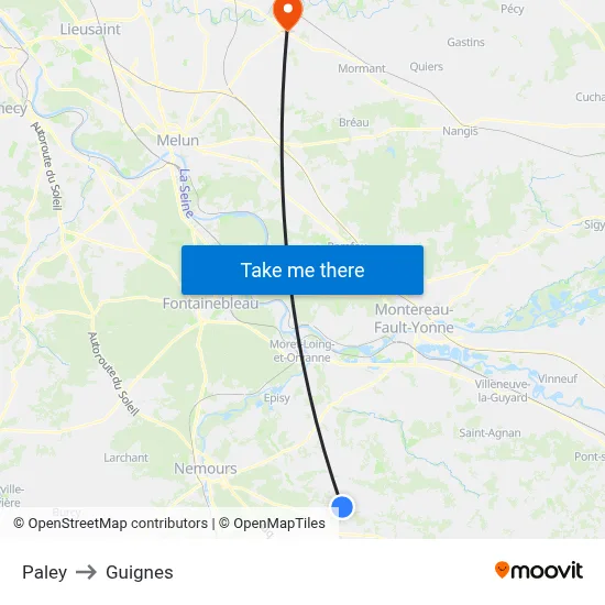 Paley to Guignes map