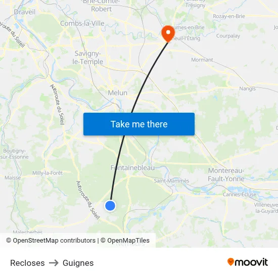 Recloses to Guignes map