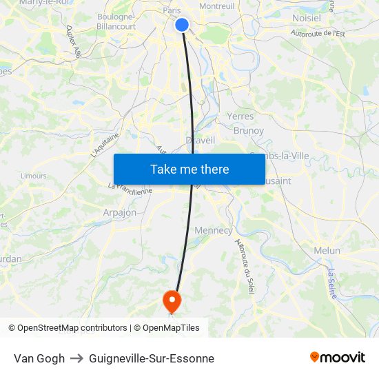 Van Gogh to Guigneville-Sur-Essonne map