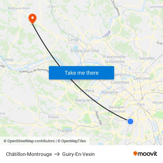 Châtillon-Montrouge to Guiry-En-Vexin map