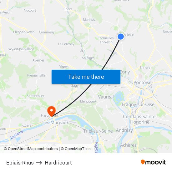 Epiais-Rhus to Hardricourt map