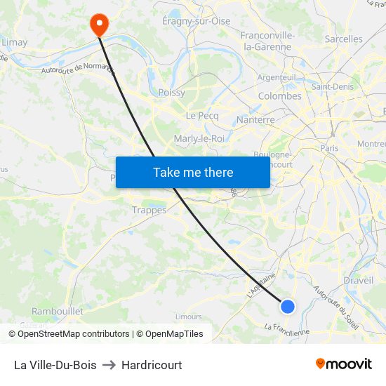 La Ville-Du-Bois to Hardricourt map