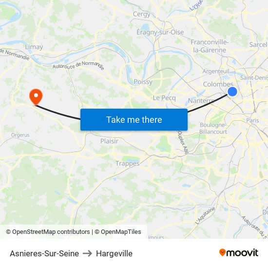 Asnieres-Sur-Seine to Hargeville map