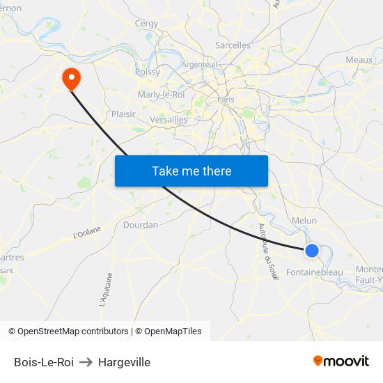 Bois-Le-Roi to Hargeville map