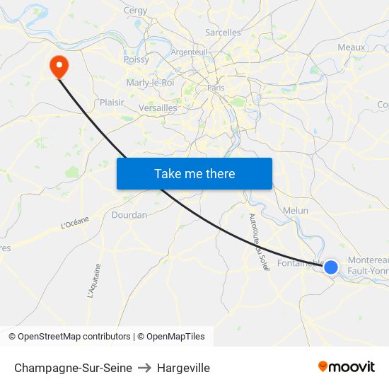 Champagne-Sur-Seine to Hargeville map