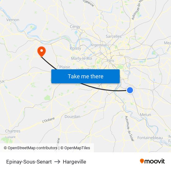 Epinay-Sous-Senart to Hargeville map