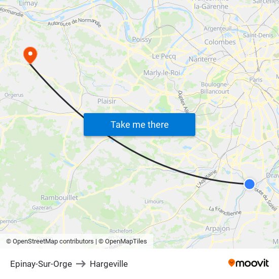 Epinay-Sur-Orge to Hargeville map