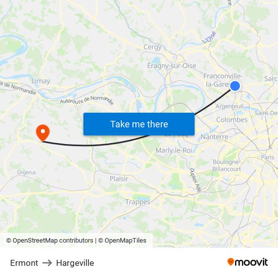 Ermont to Hargeville map