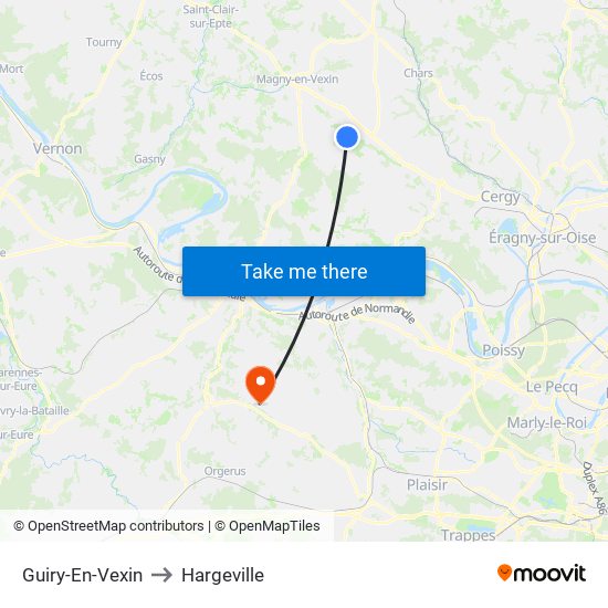 Guiry-En-Vexin to Hargeville map