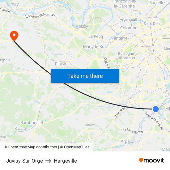 Juvisy-Sur-Orge to Hargeville map