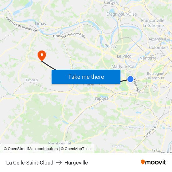 La Celle-Saint-Cloud to Hargeville map