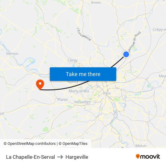 La Chapelle-En-Serval to Hargeville map