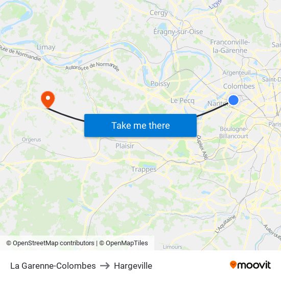 La Garenne-Colombes to Hargeville map