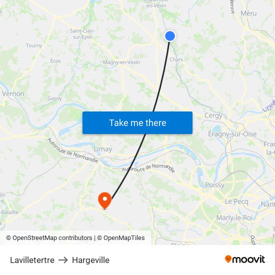 Lavilletertre to Hargeville map