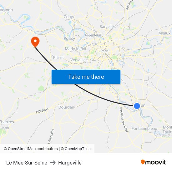 Le Mee-Sur-Seine to Hargeville map