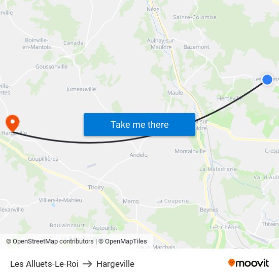 Les Alluets-Le-Roi to Hargeville map