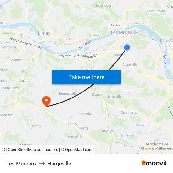 Les Mureaux to Hargeville map