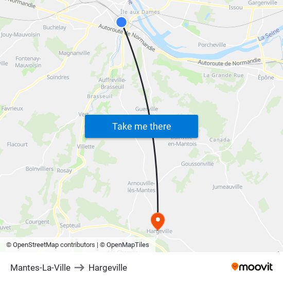 Mantes-La-Ville to Hargeville map