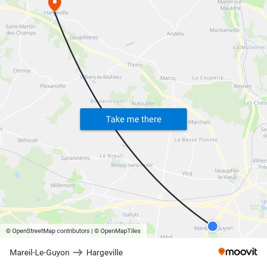 Mareil-Le-Guyon to Hargeville map