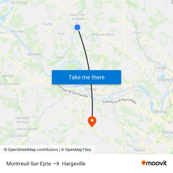 Montreuil-Sur-Epte to Hargeville map