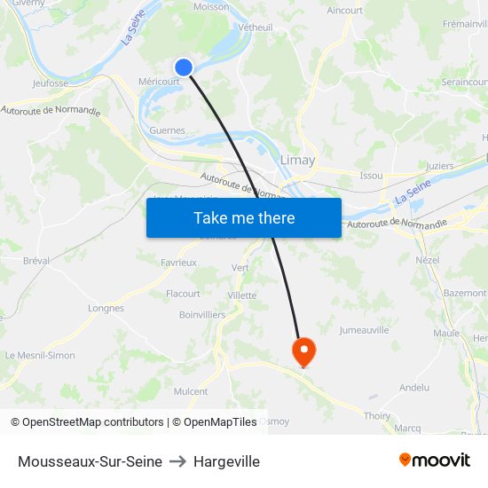 Mousseaux-Sur-Seine to Hargeville map