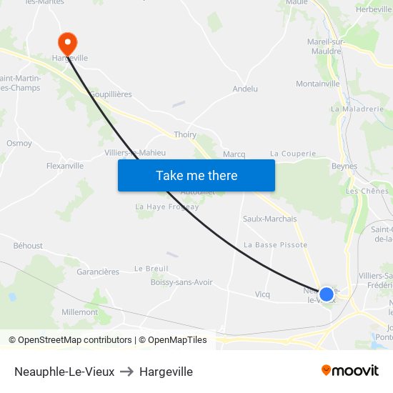 Neauphle-Le-Vieux to Hargeville map