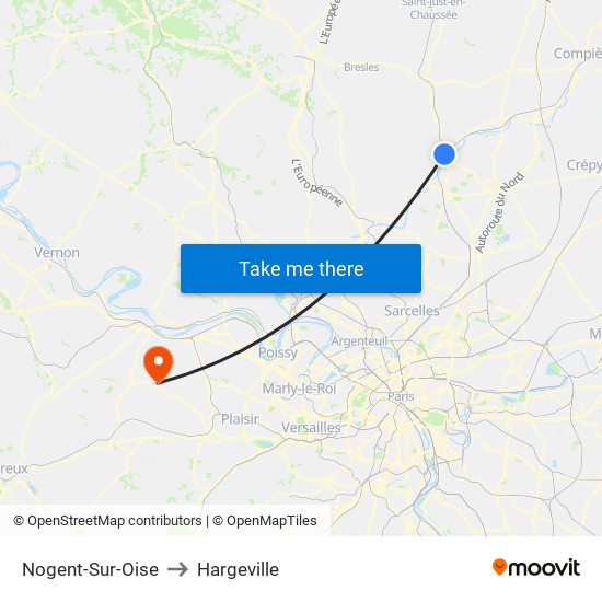 Nogent-Sur-Oise to Hargeville map