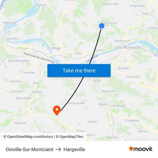 Oinville-Sur-Montcient to Hargeville map