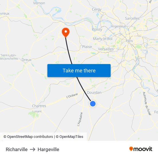 Richarville to Hargeville map