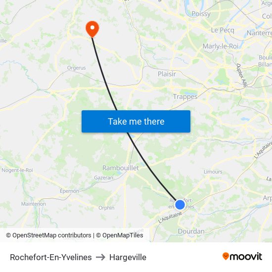 Rochefort-En-Yvelines to Hargeville map