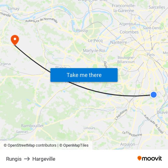 Rungis to Hargeville map