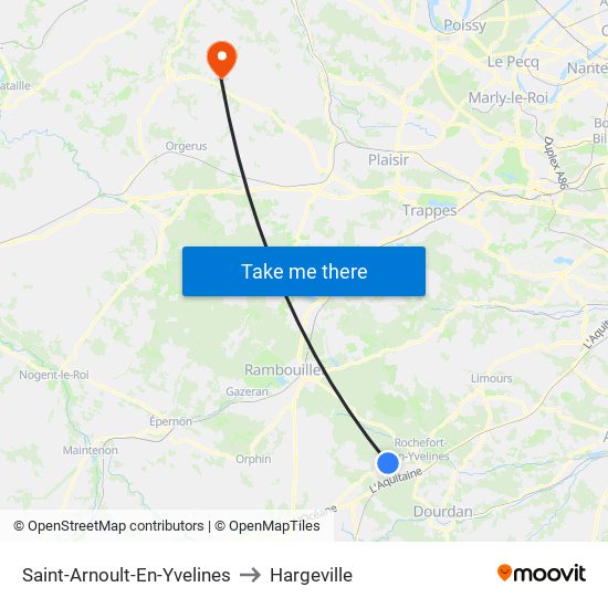 Saint-Arnoult-En-Yvelines to Hargeville map