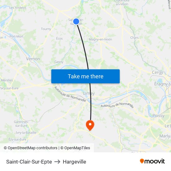 Saint-Clair-Sur-Epte to Hargeville map