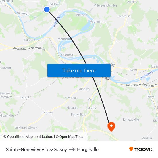 Sainte-Genevieve-Les-Gasny to Hargeville map