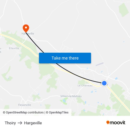 Thoiry to Hargeville map