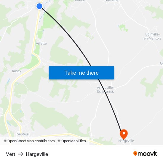 Vert to Hargeville map