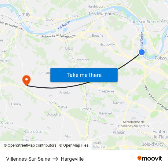 Villennes-Sur-Seine to Hargeville map