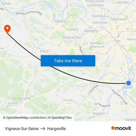Vigneux-Sur-Seine to Hargeville map
