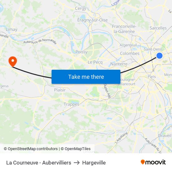 La Courneuve - Aubervilliers to Hargeville map