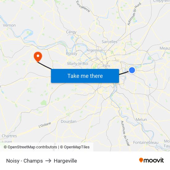 Noisy - Champs to Hargeville map